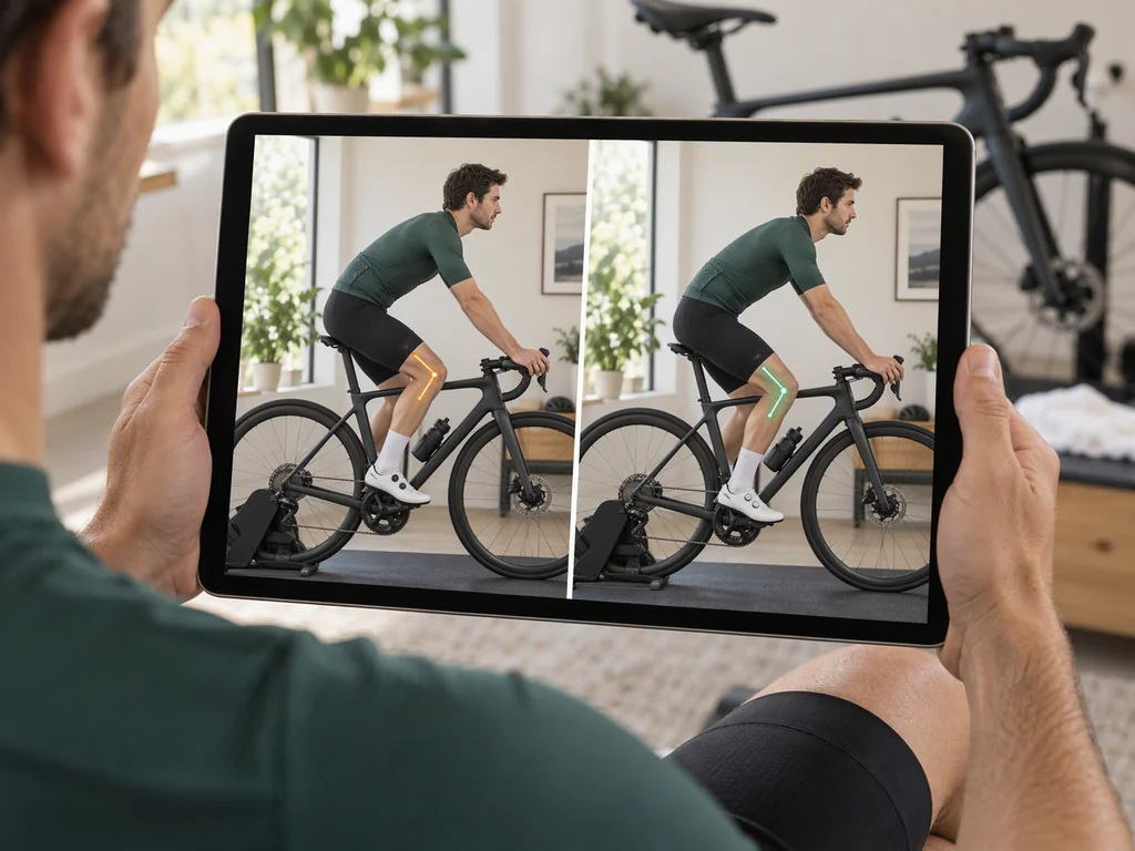Une tablette comparant la position avant et après le réglage.