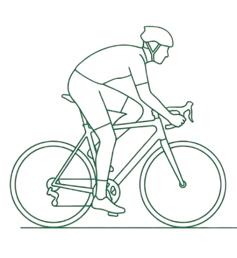 Pedal at the very bottom. Used for saddle height and knee flexion.